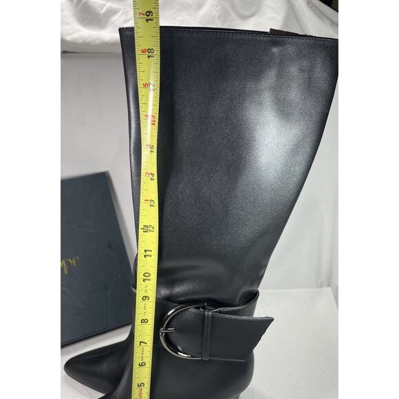 Modatope Knee High Boots Women Size 9.5 Black Faux Leather Pointed Toe NEW - Picture 15 of 16